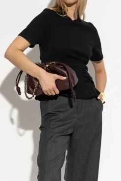 Loewe BURGUNDY Shoulder bag "Flamenco Medium"