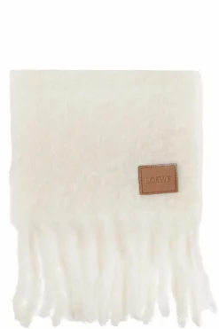 Loewe cream Scarf with logo