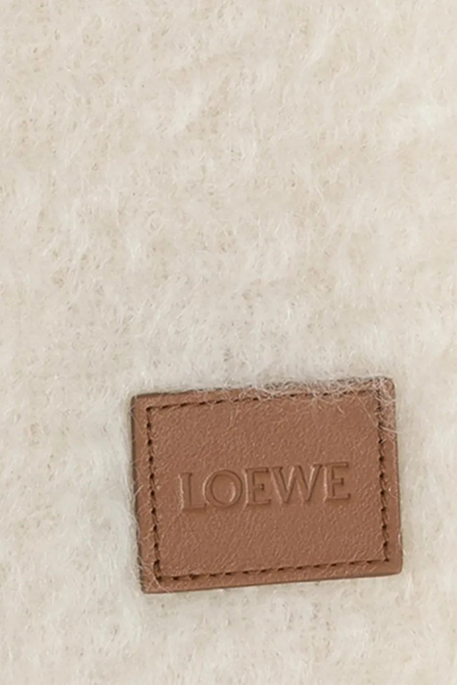 Loewe cream Scarf with logo