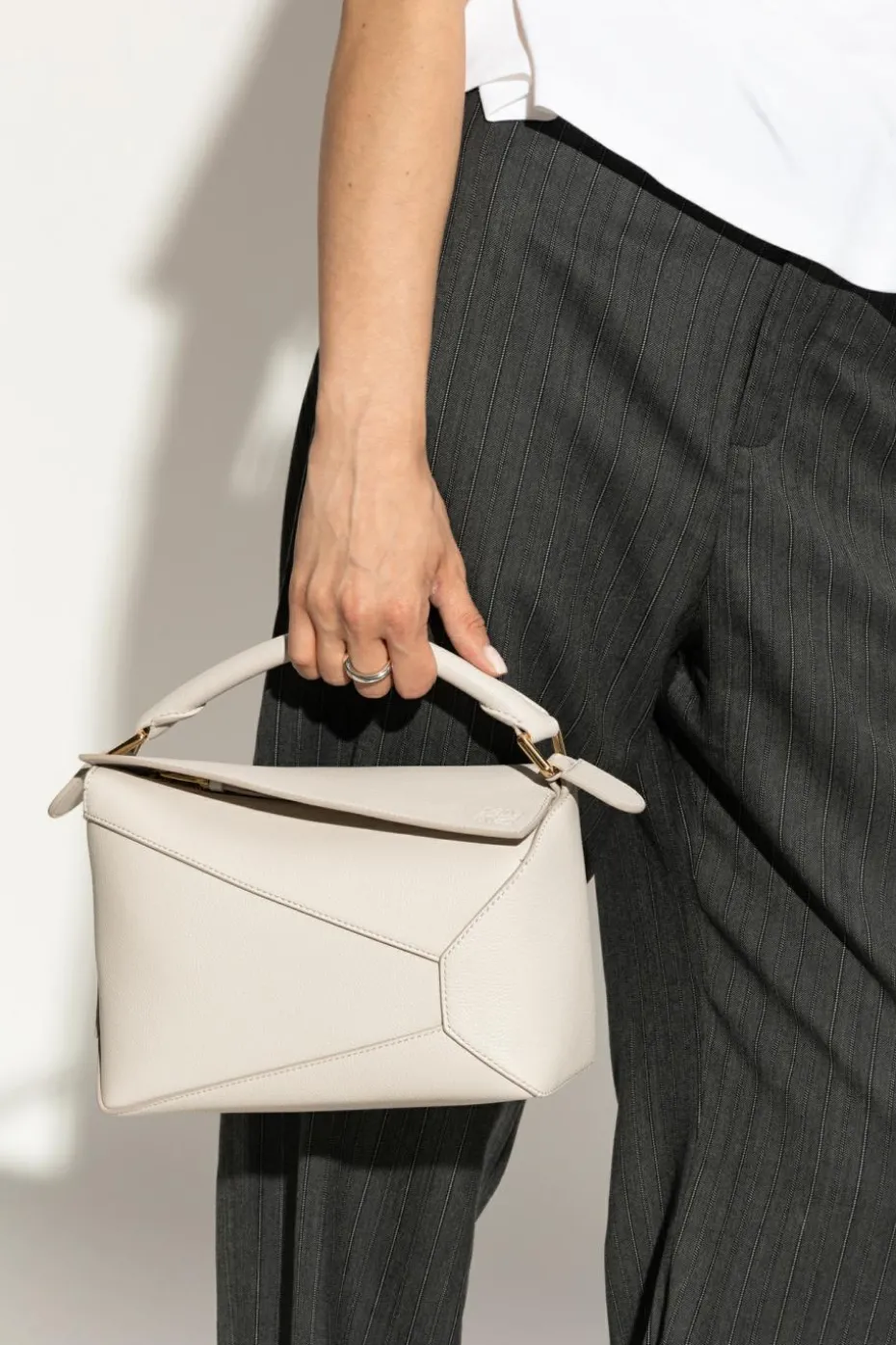 Loewe GREY Handbag `Puzzle Small`
