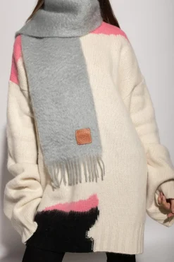 Loewe GREY Scarf with logo