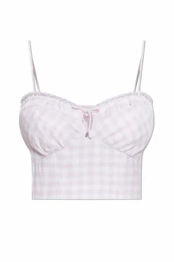 LoveShackFancy PINK Linen top "Amorana"