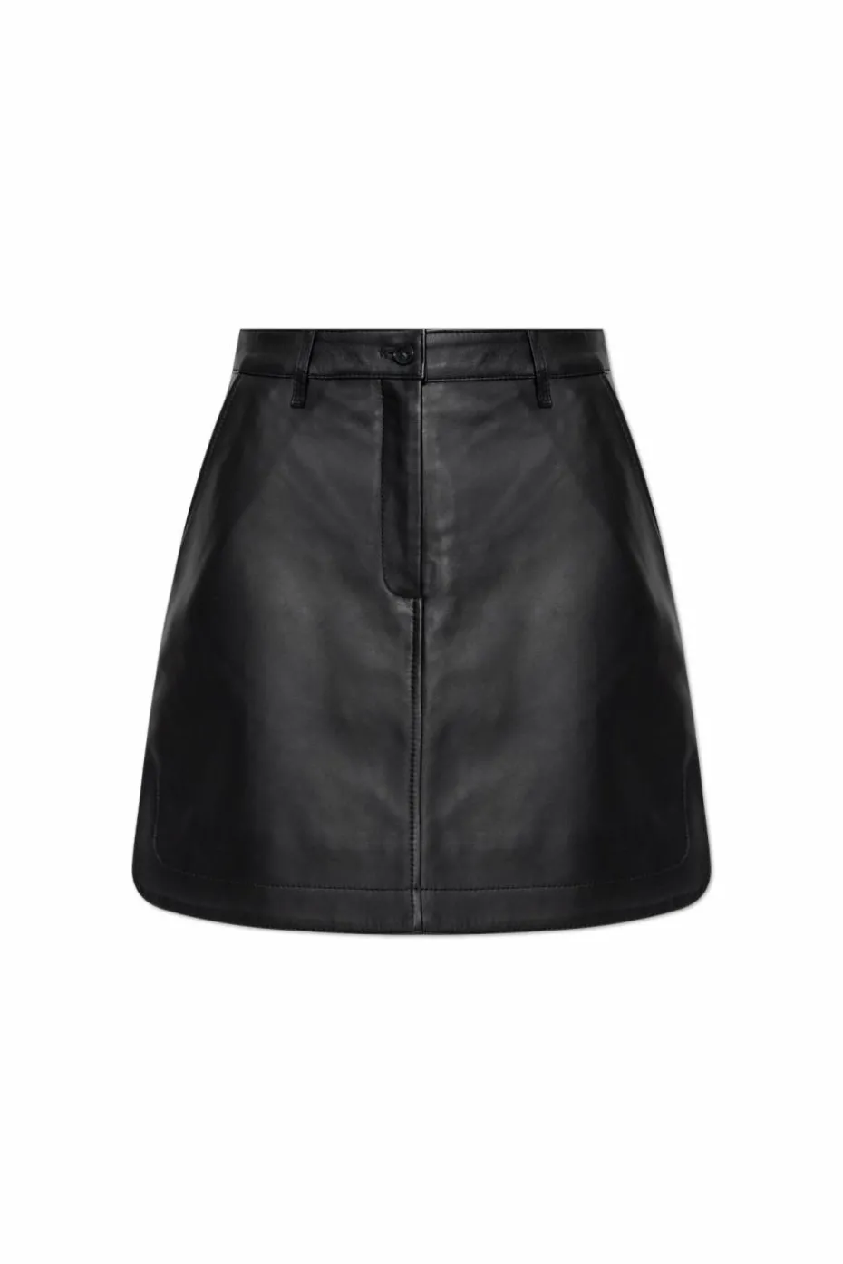 Maison Kitsuné BLACK Leather skirt