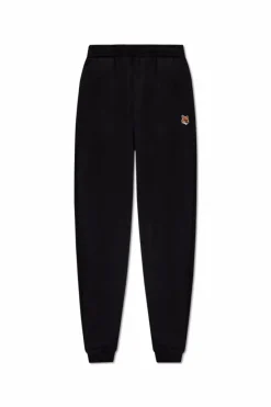 Maison Kitsuné BLACK Sweatpants with logo