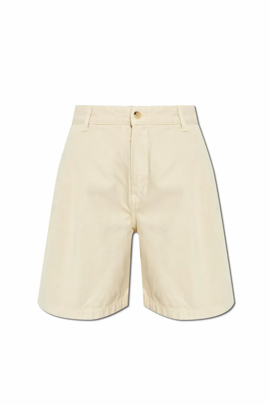 Maison Kitsuné cream High-waisted denim shorts