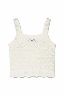 Maison Kitsuné cream Knit top