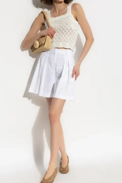 Maison Kitsuné cream Knit top