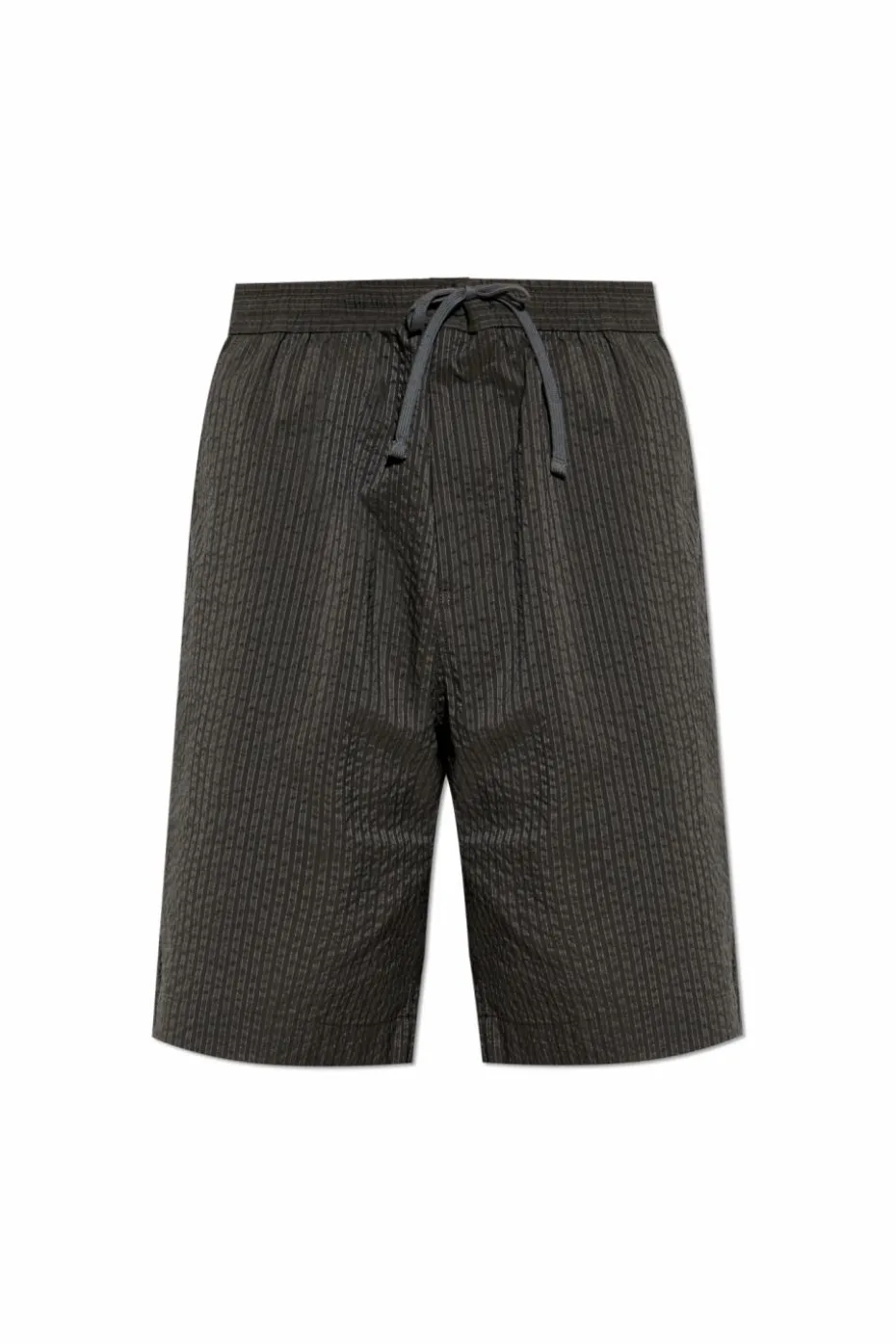 Maison Kitsuné GREEN Striped pattern shorts