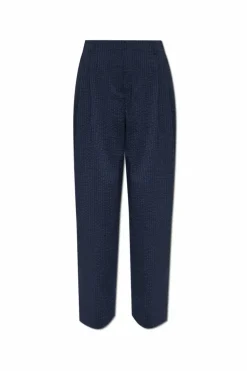 Maison KitsunƩ NAVY BLUE Striped Pattern Pants
