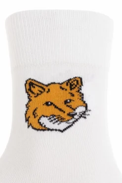 Maison Kitsuné WHITE Socks with logo