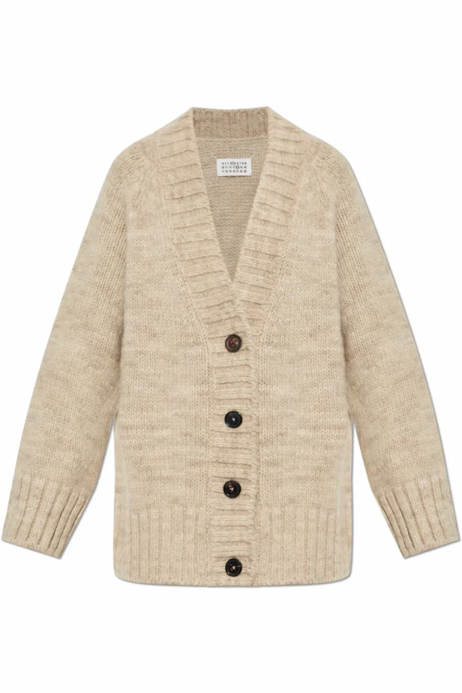 Maison Margiela beige Wool Cardigan