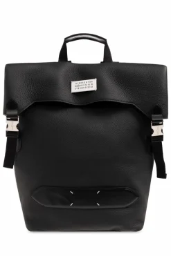 Maison Margiela BLACK Backpack with logo