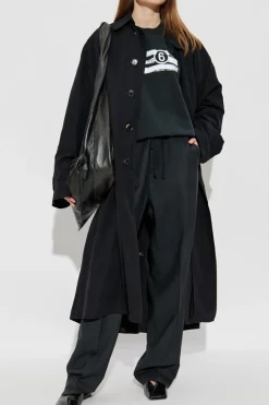 Maison Margiela BLACK Coat with pockets