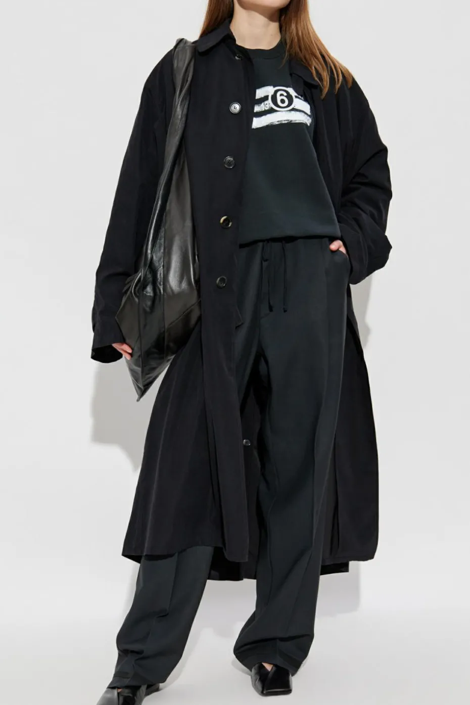 Maison Margiela BLACK Coat with pockets