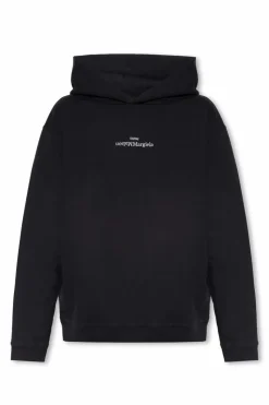 Maison Margiela BLACK Cotton hoodie with logo