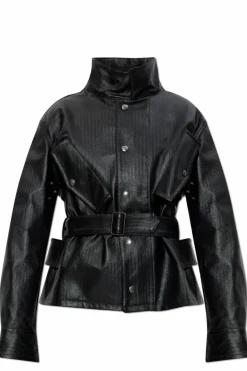 Maison Margiela BLACK Jacket with stand-up collar