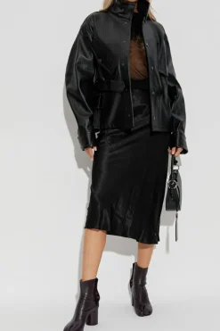 Maison Margiela BLACK Jacket with stand-up collar
