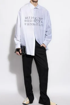 Maison Margiela BLACK Pants with side stripes