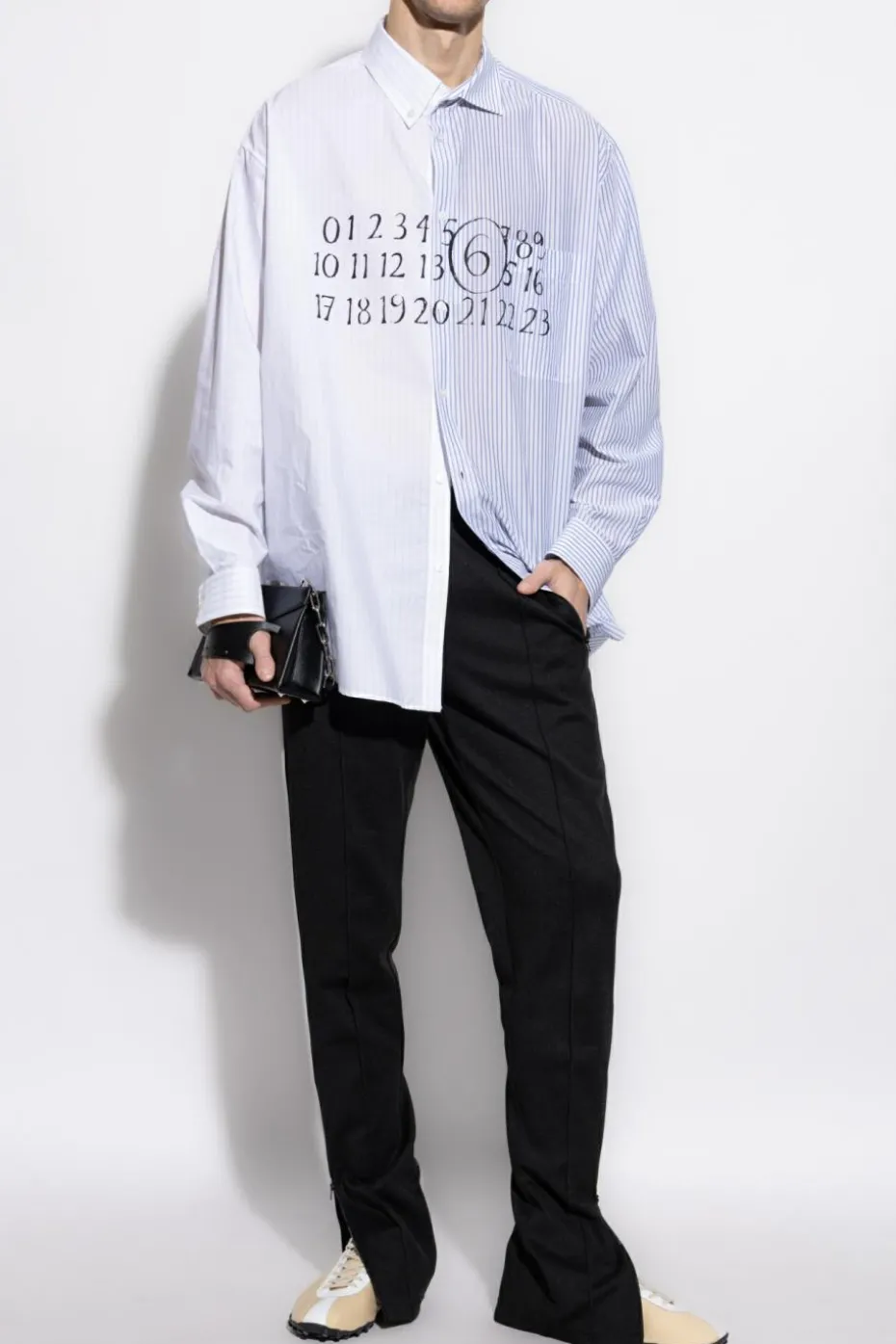 Maison Margiela BLACK Pants with side stripes