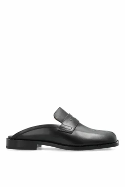Maison Margiela BLACK Slides with cut-out āTabiā