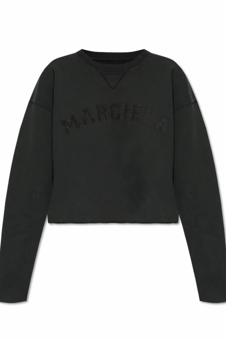 Maison Margiela BLACK Sweatshirt with embroidered logo