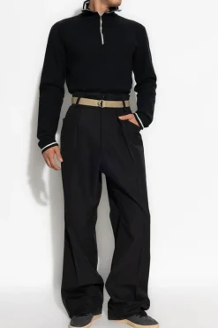 Maison Margiela BLACK Sweater with a zip neckline