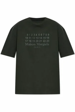 Maison Margiela BLACK T-shirt with printed logo