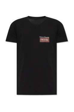 Maison Margiela BLACK T-shirt with logo