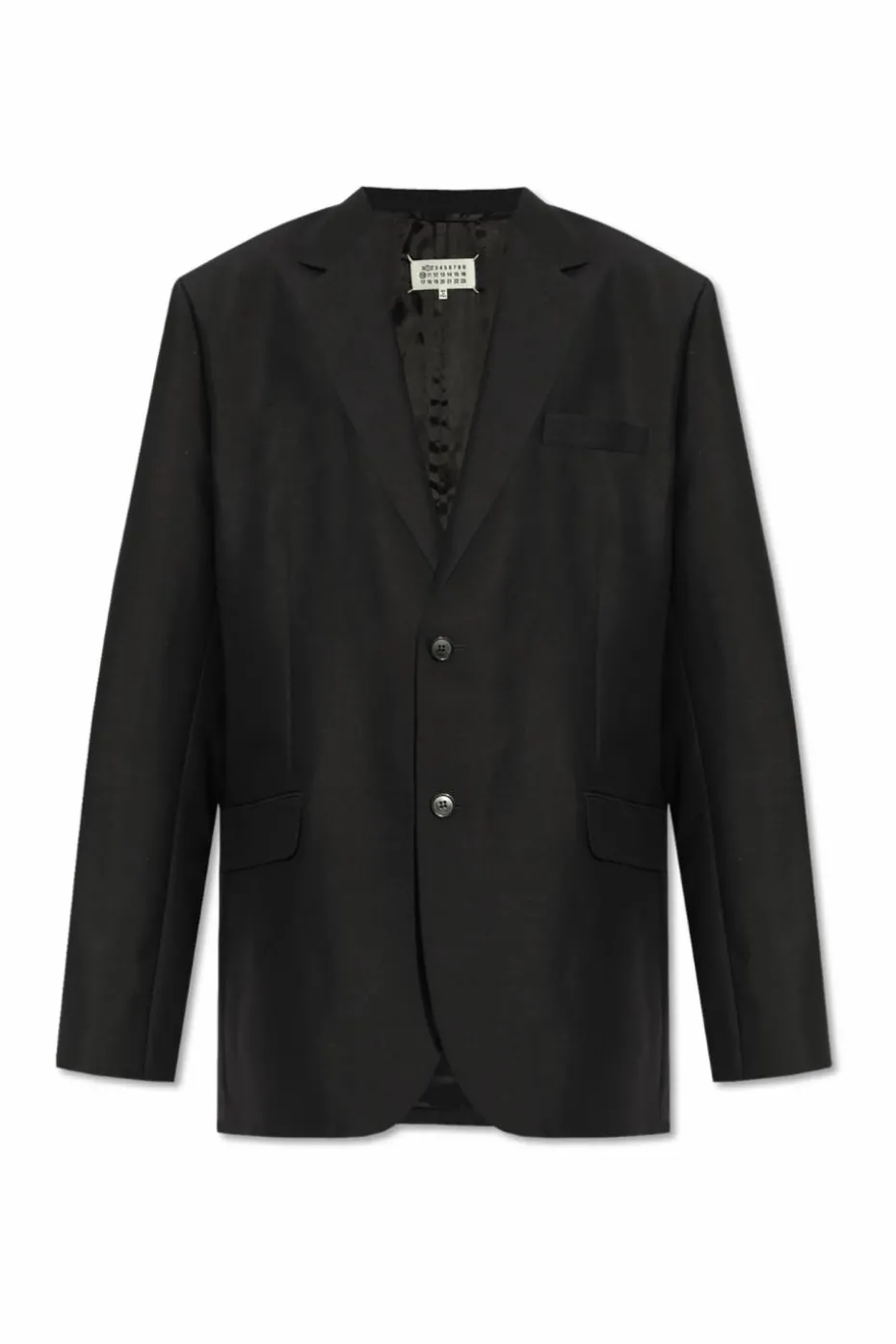 Maison Margiela BLACK Wool blazer with open lapels