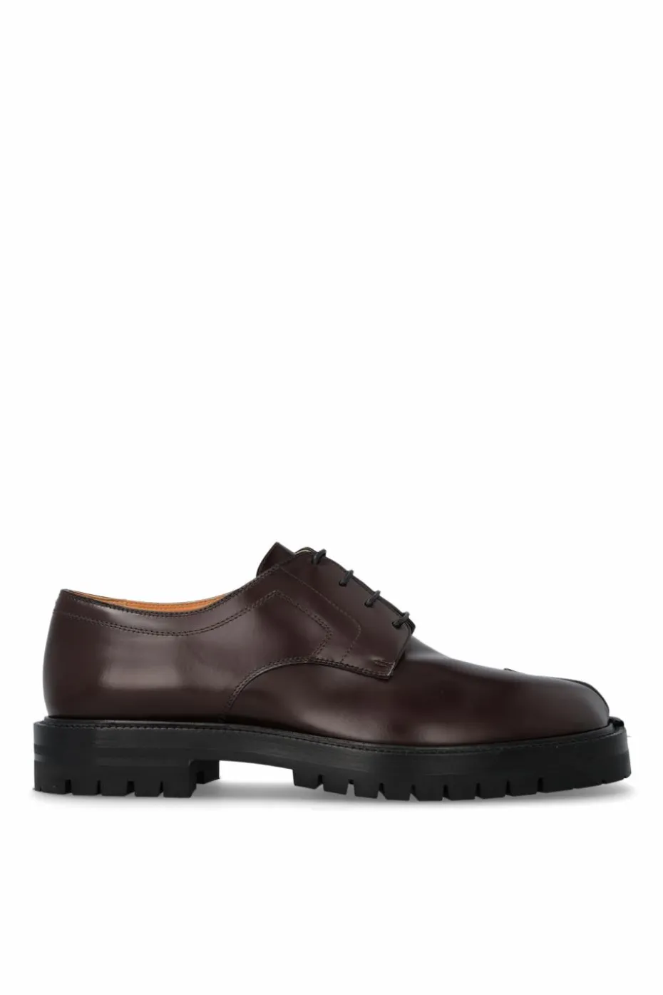 Maison Margiela BROWN Leather shoes with Tabi toe