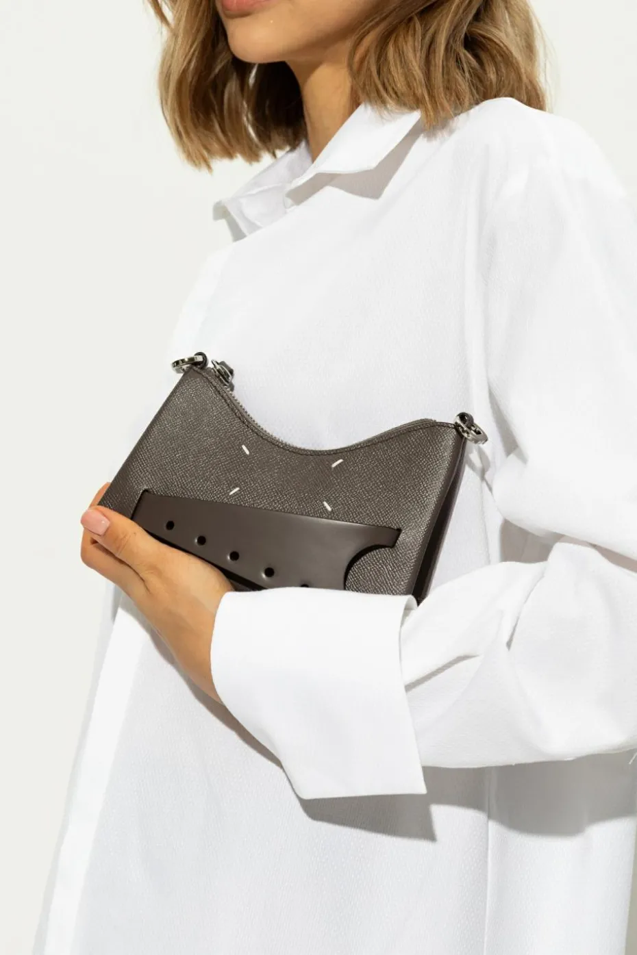 Maison Margiela BROWN Shoulder bag Snatched Micro