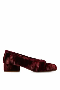Maison Margiela BURGUNDY Tabi cut-out shoes
