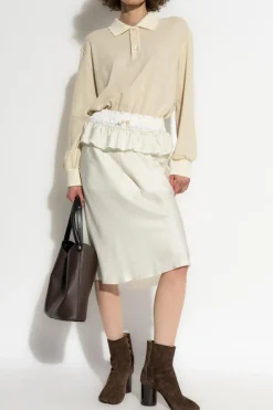 Maison Margiela cream Dress made of mixed fabrics