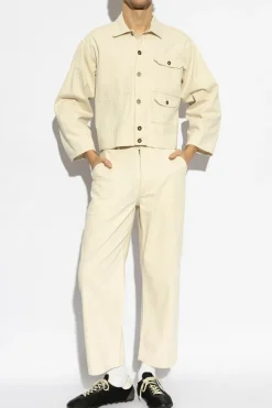 Maison Margiela cream High-waisted pants