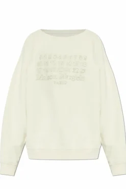 Maison Margiela cream Sweatshirt with logo