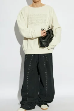 Maison Margiela cream Sweatshirt with logo