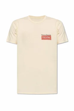 Maison Margiela cream T-shirt with logo