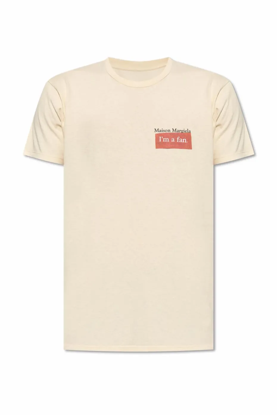 Maison Margiela cream T-shirt with logo