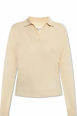 Maison Margiela cream Wool polo