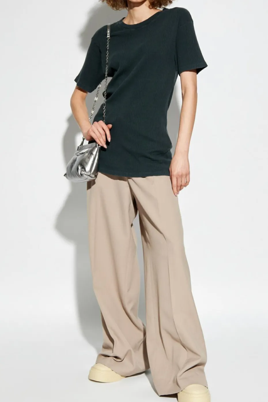 Maison Margiela GREY Cotton ribbed t-shirt