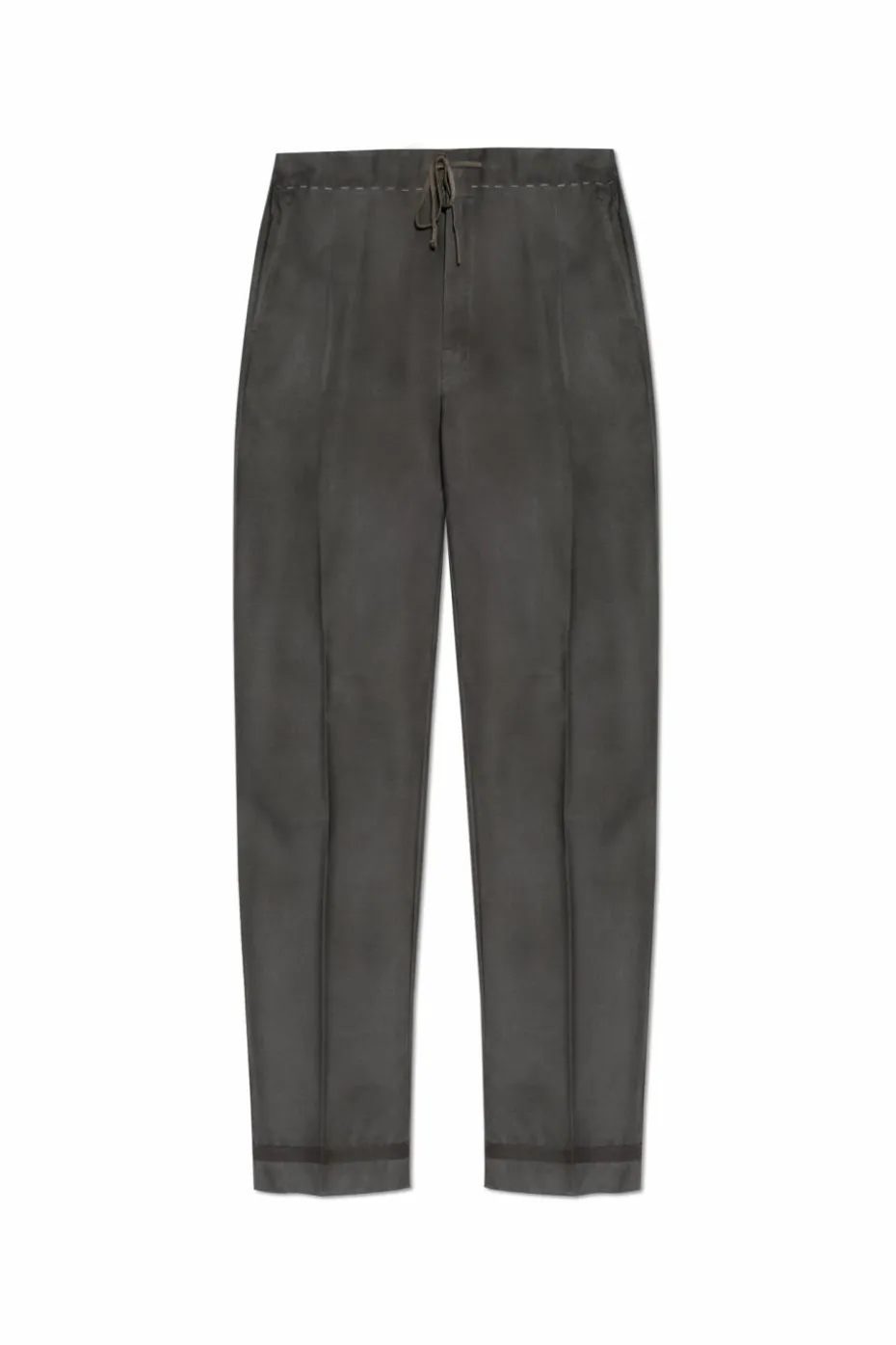 Maison Margiela GREY Creased trousers with vintage effect