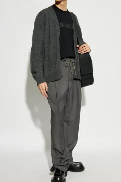 Maison Margiela GREY Creased trousers with vintage effect