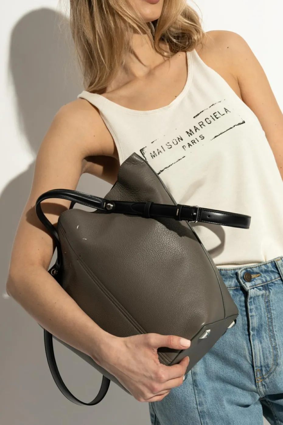 Maison Margiela GREY Handbag with logo