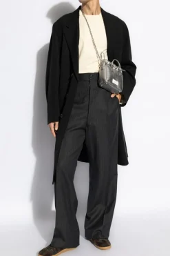 Maison Margiela GREY Pants with pinstripe pattern
