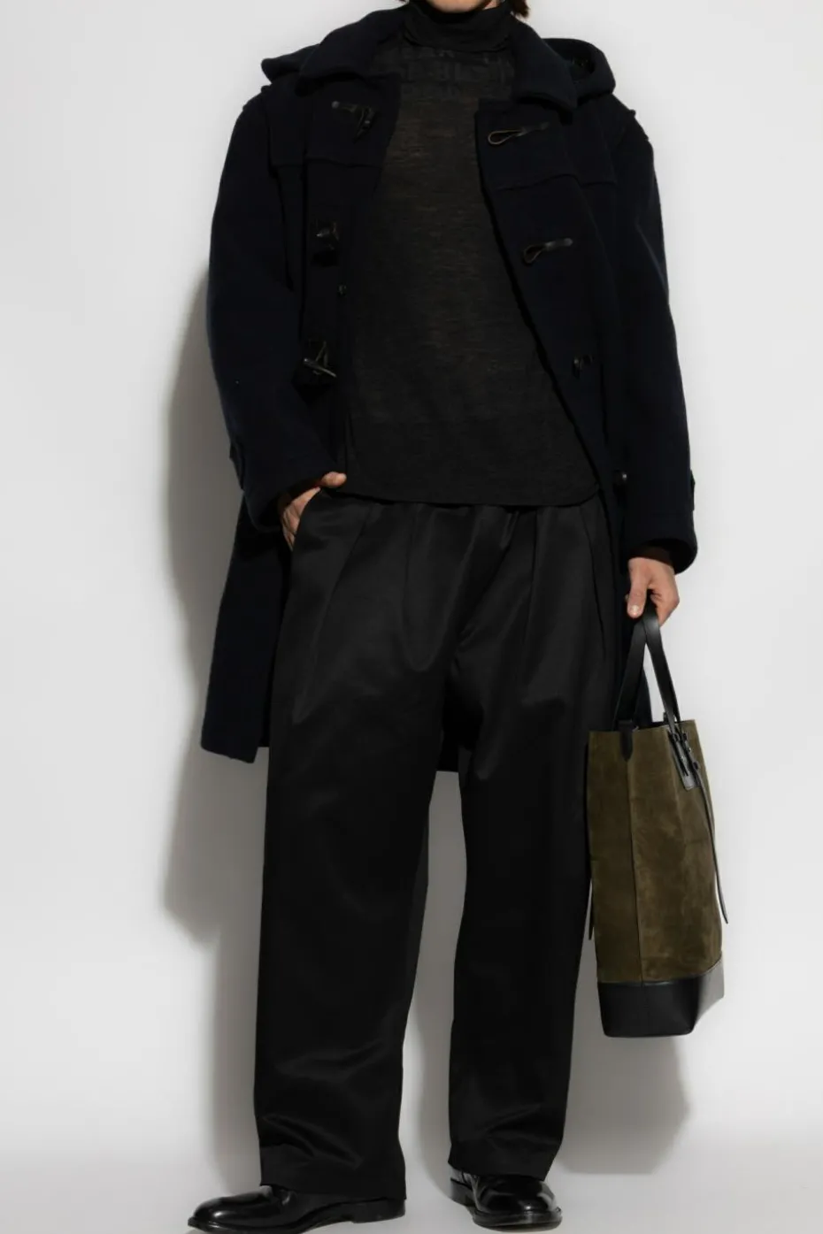 Maison Margiela NAVY BLUE Double-sided wool coat