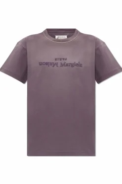 Maison Margiela PURPLE T-shirt with logo