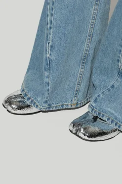 Maison Margiela SILVER Ballet flats with Tabi toe