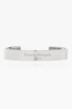 Maison Margiela SILVER Silver bracelet with logo