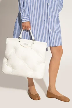 Maison Margiela WHITE ‘Glam Slam Shopper Large’ shopper bag