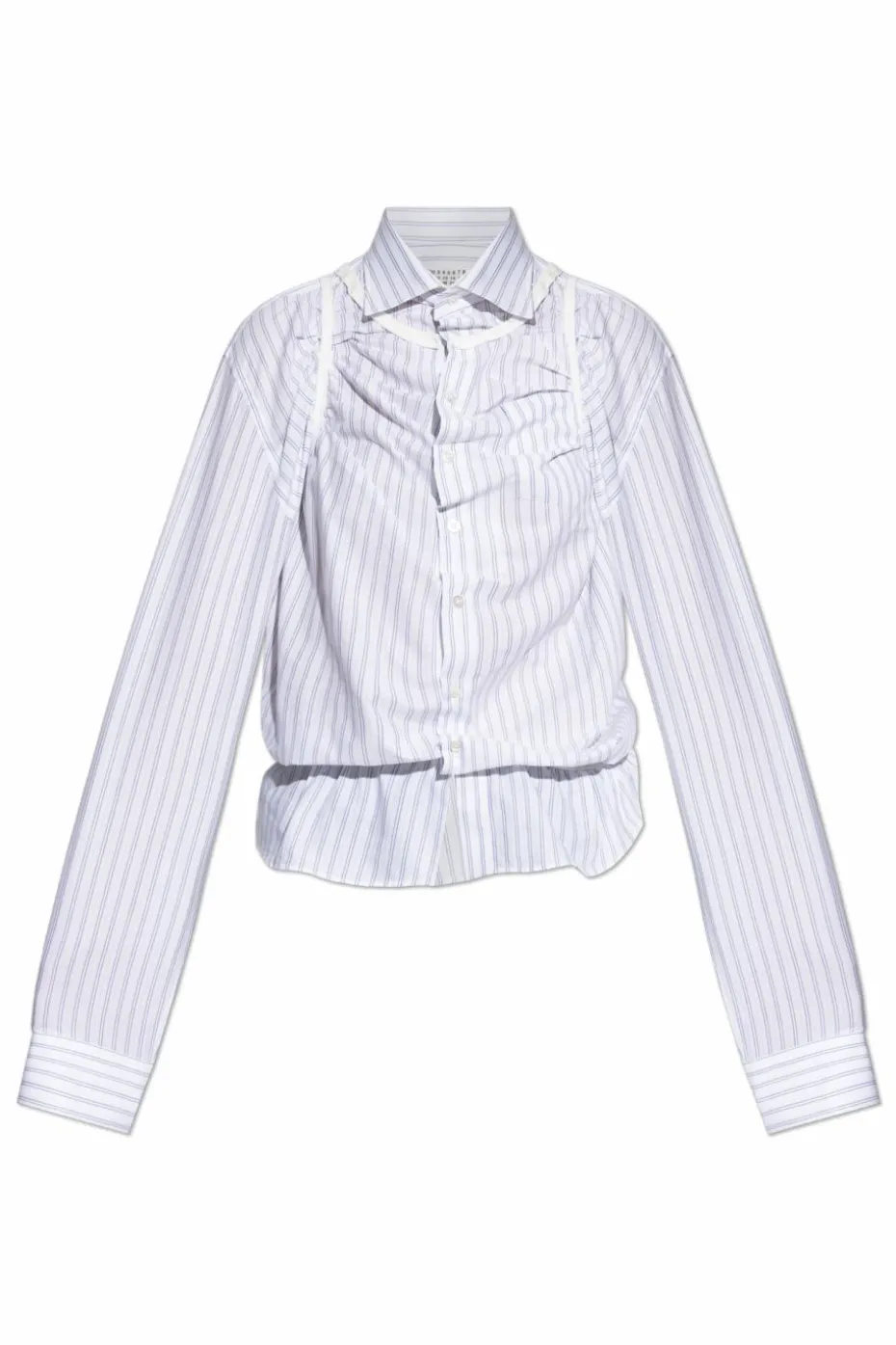 Maison Margiela WHITE Striped pattern shirt